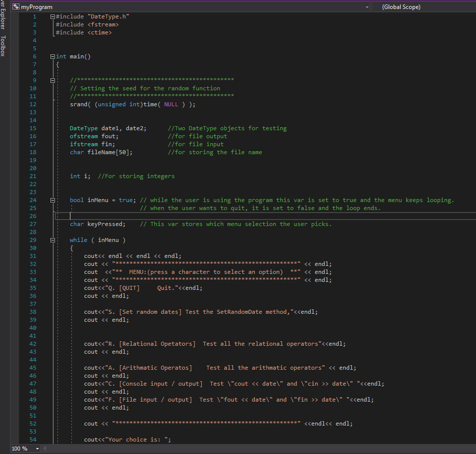8 10 // Setting the seed for the random function 12 srand