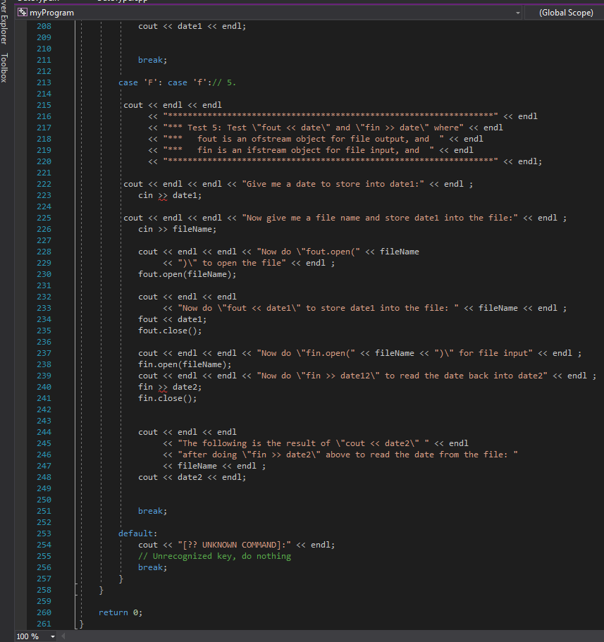 ; //For storing integers bool inMenu = true; // while the user