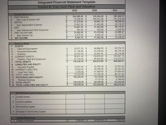 3) For the following problems, use Exhibit B. Exhibit B has the