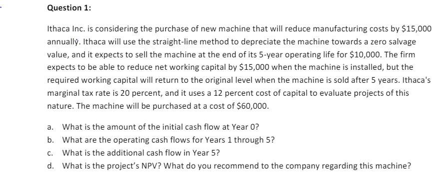  Please answer the question without using excel. Use formulas Question 1: