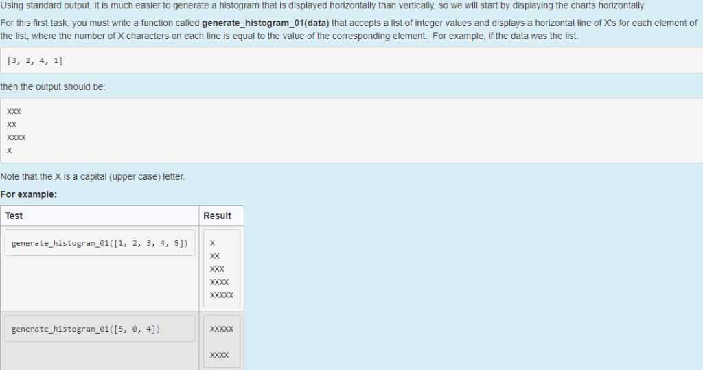 a series of tasks which will result in a program that can