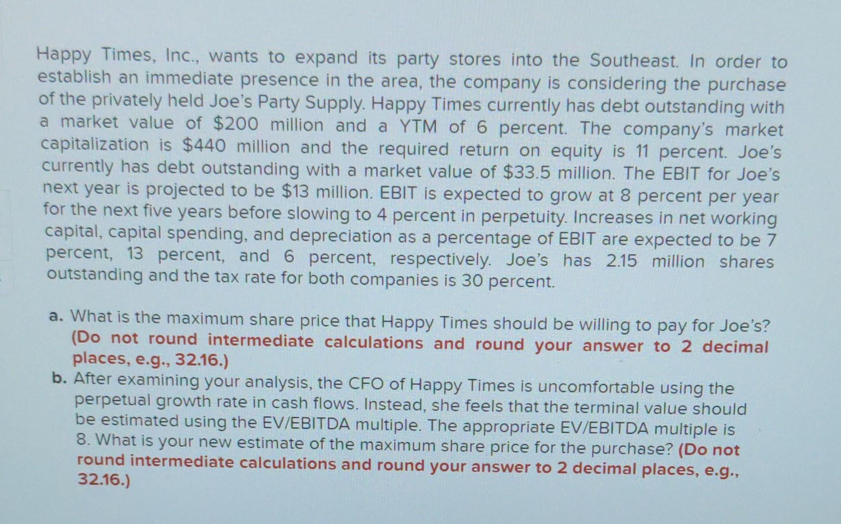  Please answer parts A and B. What are the maximum share
