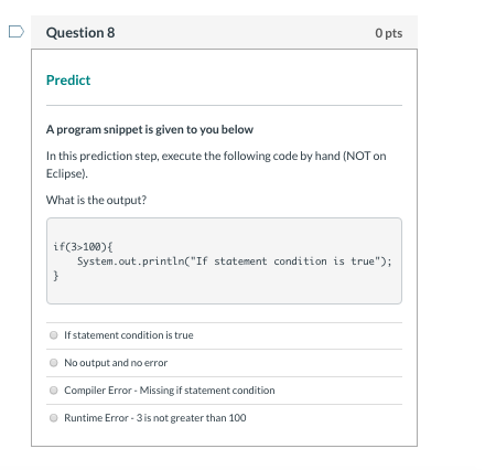 random number between 100 to 100 int random = 1 D Question