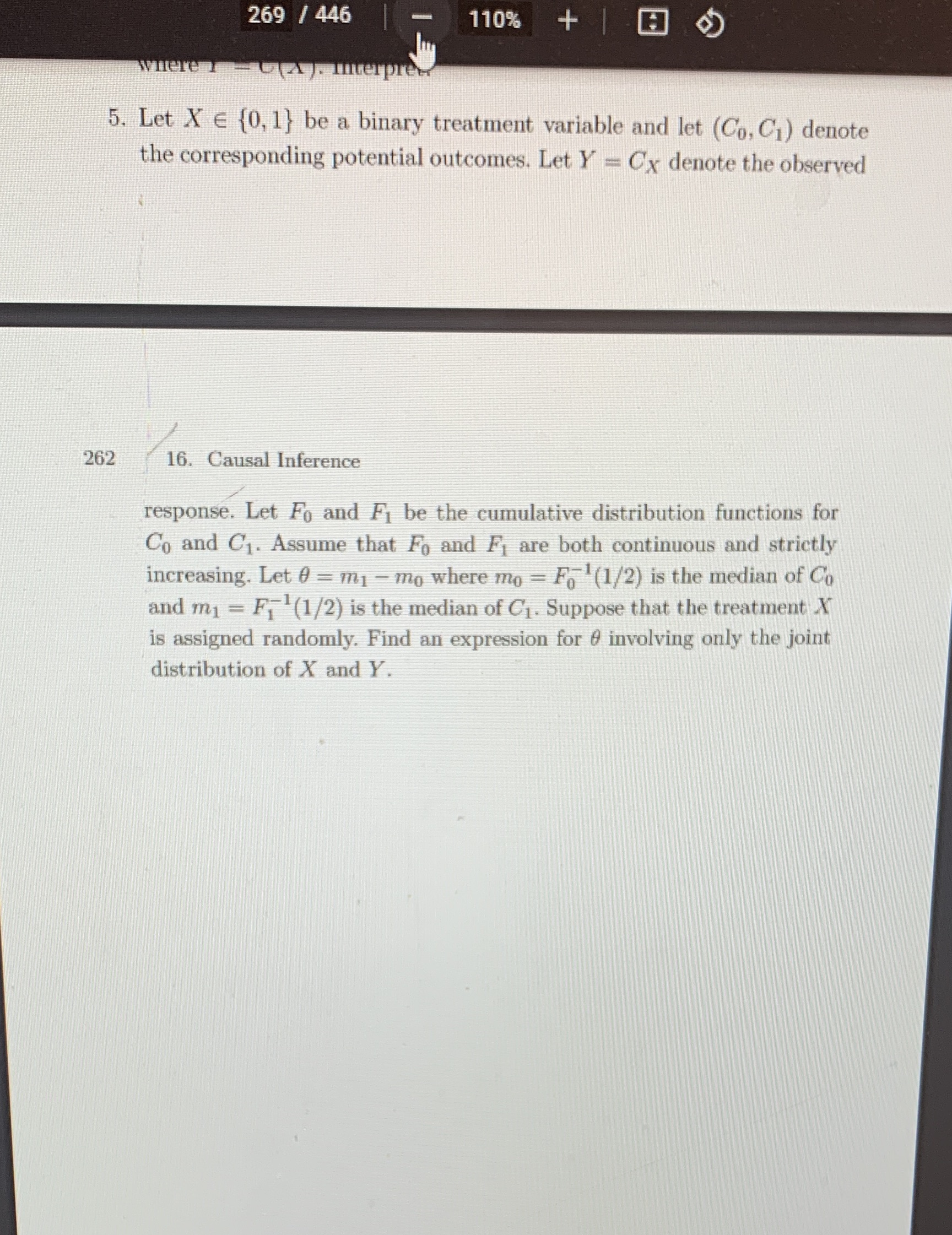 How to solve question 5 269 / 446 110% + where 1