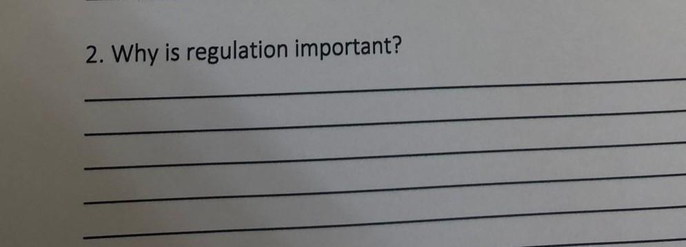  2. Why is regulation important