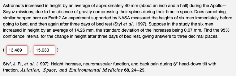 what is wrong Astronauts increased In height by an average of approximately
