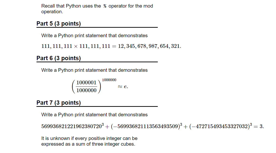 sometimes just AB12@albion.edu. Write a Python print statement for each one of