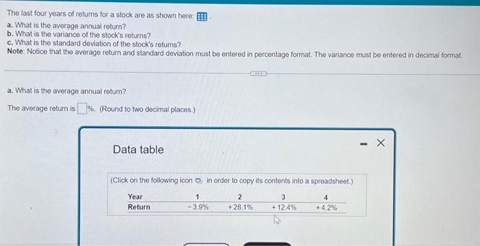 Need help with A, B, & C The last four years of