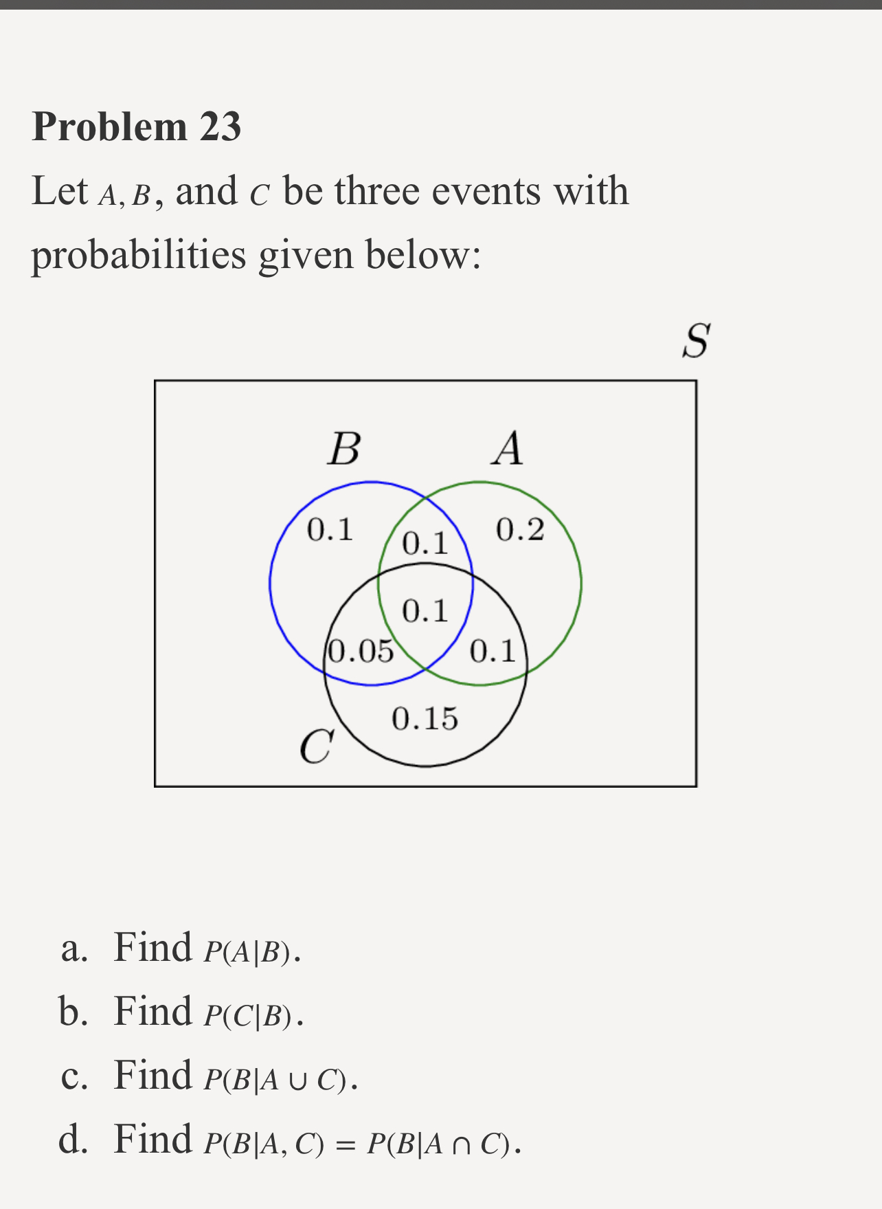 d }, where a shows the outcome that A wins, b shows