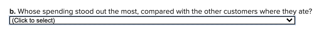 bills for patrons at two restaurants (measured in dollars, before taxes) You