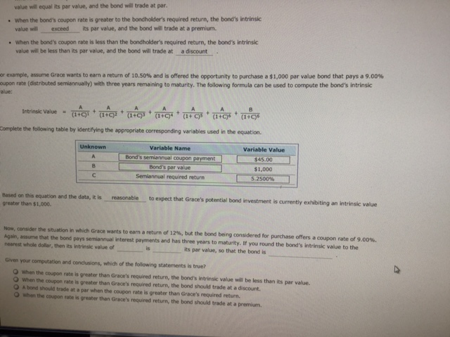 the data is : Reasonable or Unreasonable is the intrinsic value