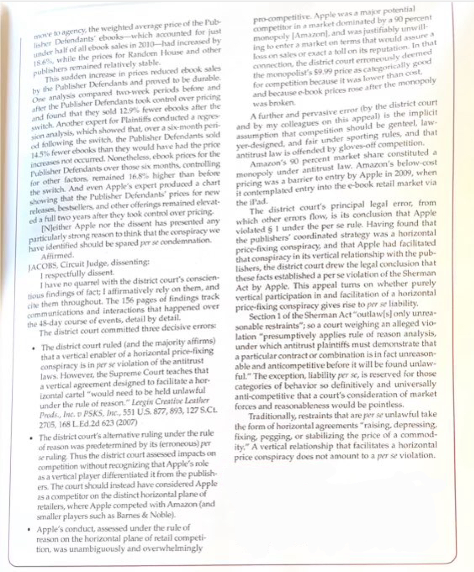 3 - What is the "hub and spoke" theory of antitrust violations