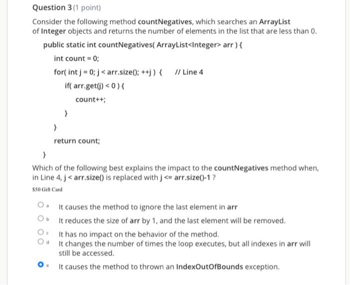 an ArrayList of String elements and a String value as parameters, and