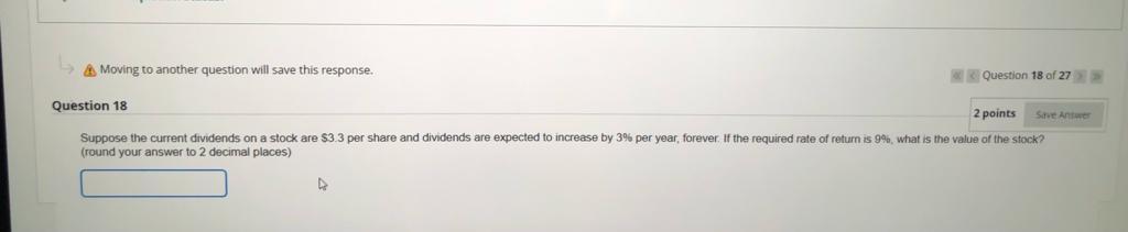 &Moving to another question will save this response. Question 18 of