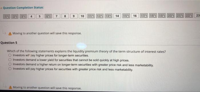  A Question Completion Status: TC 5 4 60 7 16 10