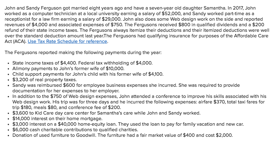  John and Sandy Ferguson got married eight years ago and have