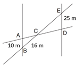 Problem 1. Determine length CE for the similar triangles shown in Figure