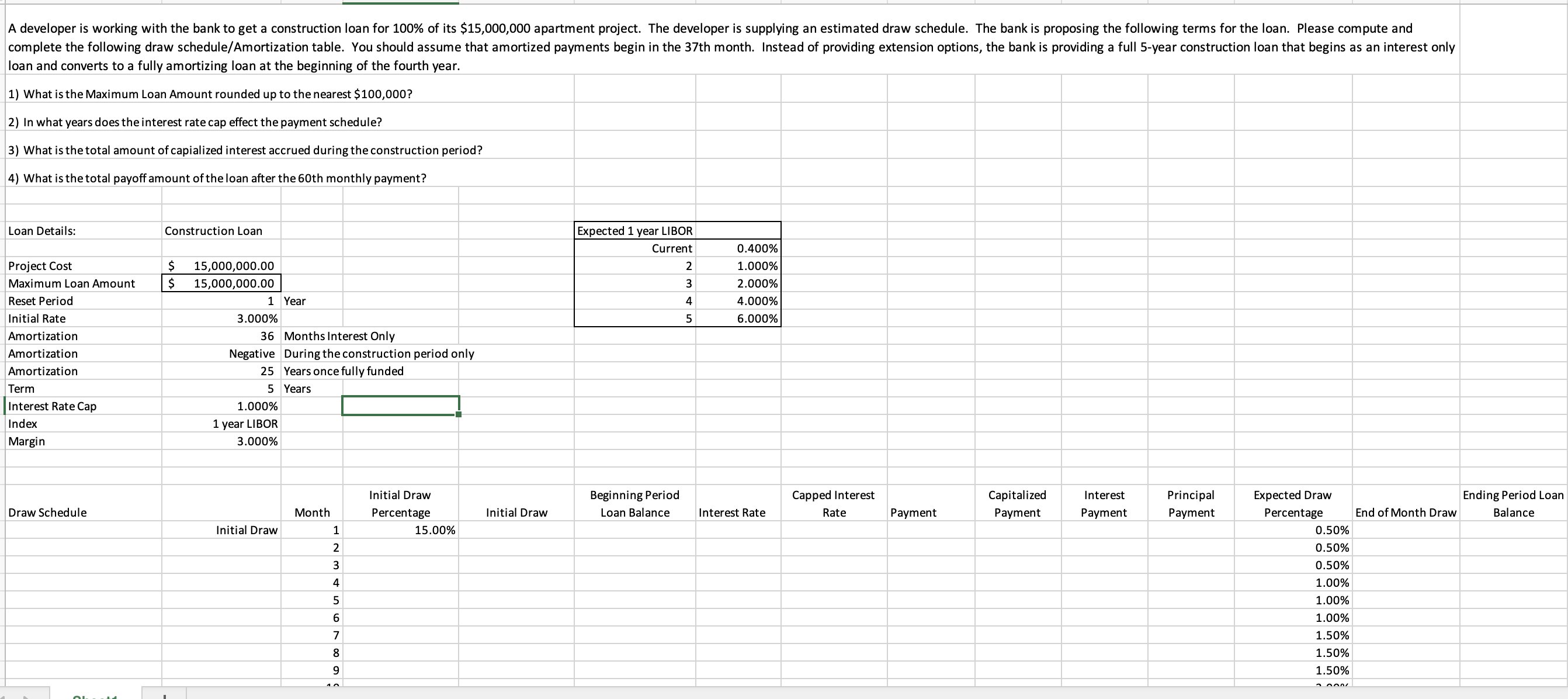  A developer is working with the bank to get a construction