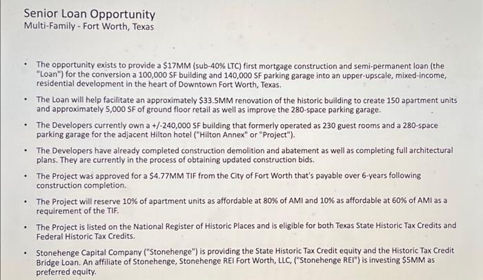 I need help understanding the Sources & Uses table provided below. I