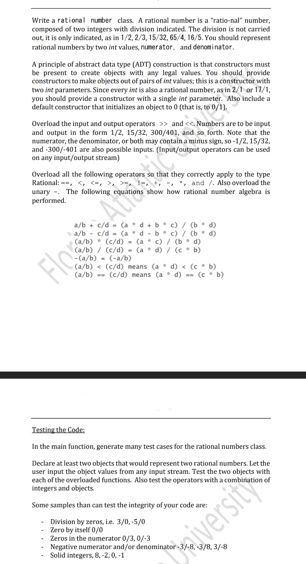  Write a rational number class. A rational number is a "ratio-nal"