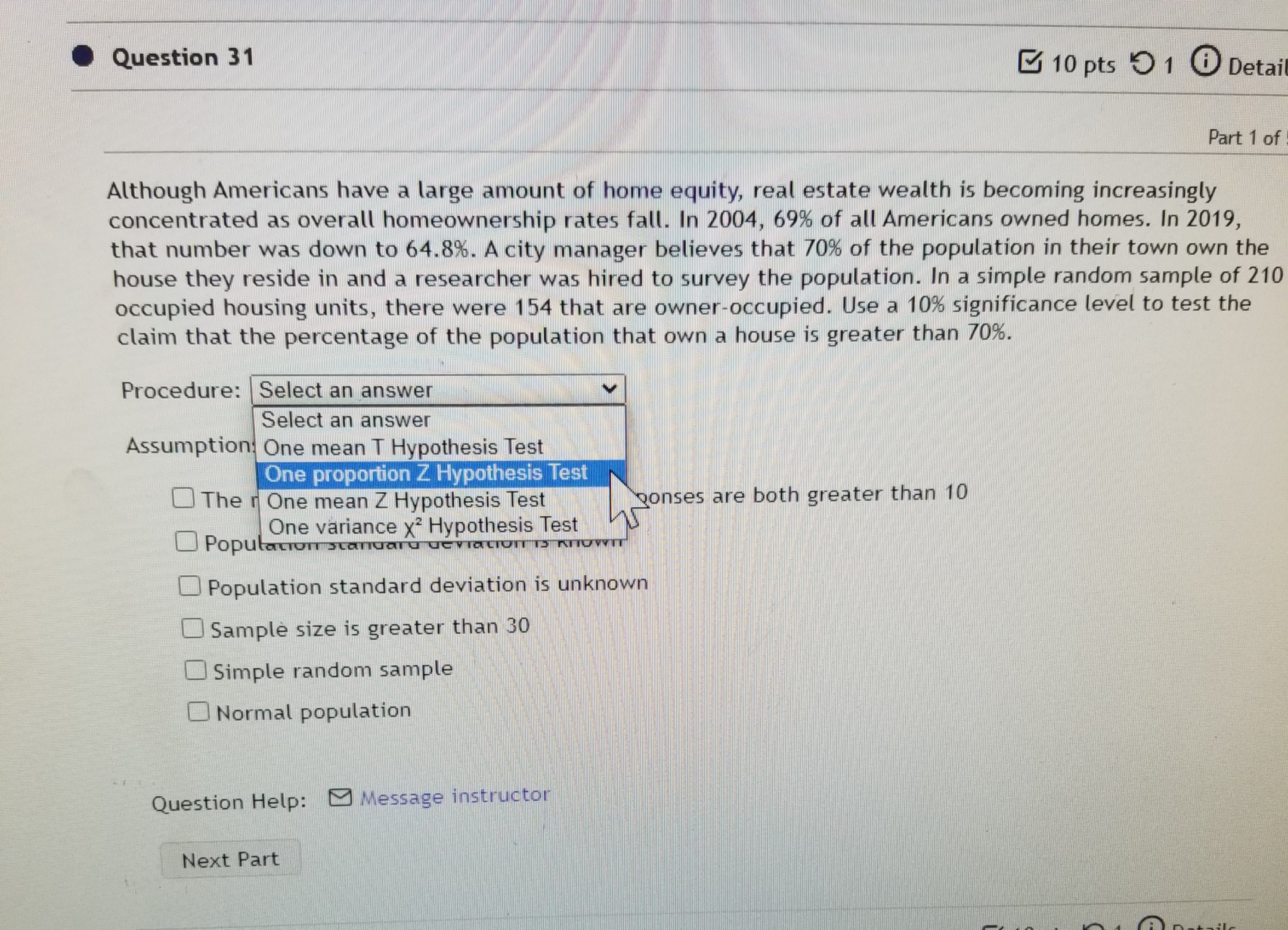 Help: Message instructor Question 26 5 pts 9 1 8 Details According