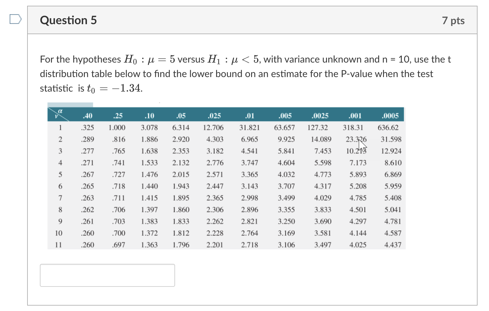 =P1 #192 0H0 i101 102 D Question 4 6 pts What statistical