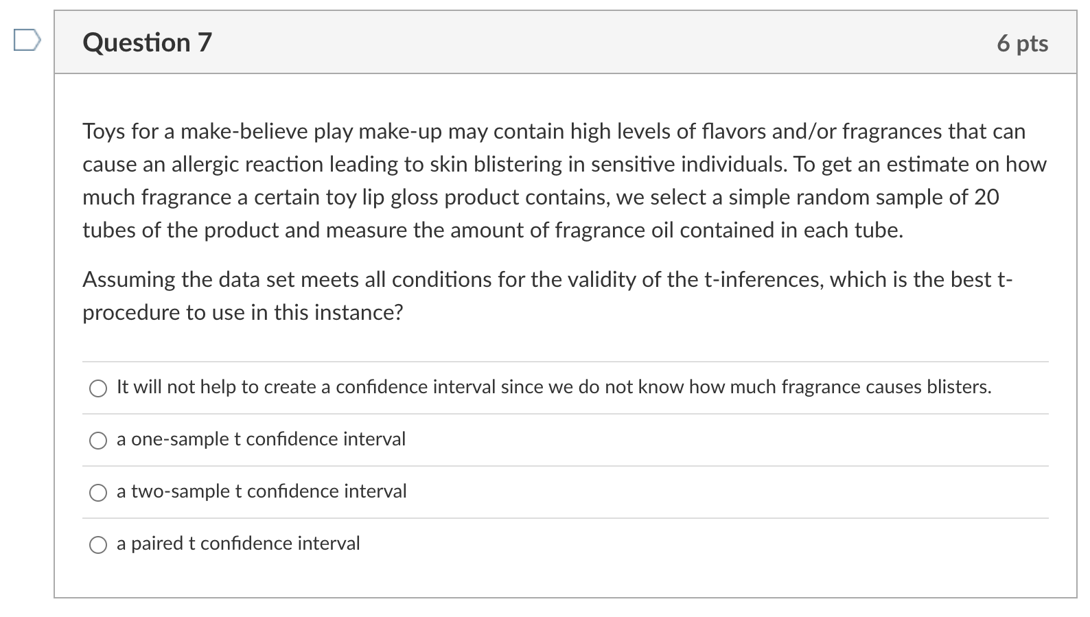 OZ Poisson OFD Question 5 7 pts For the hypotheses Ho :
