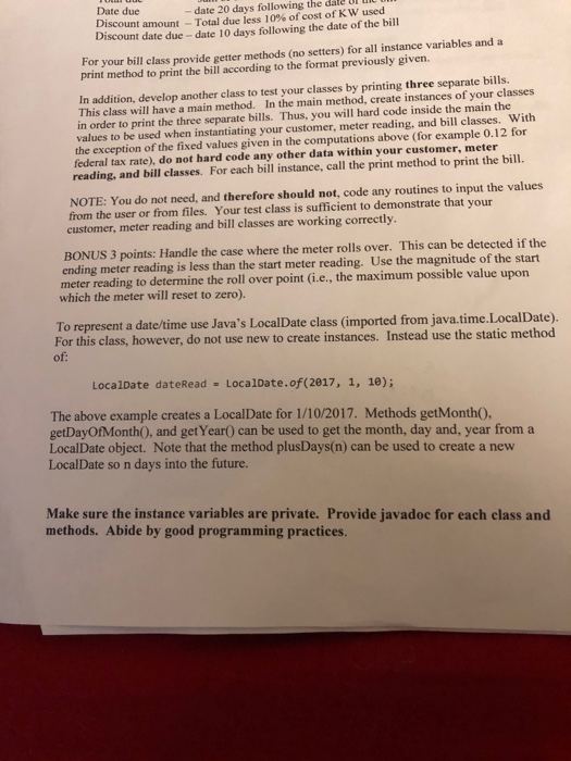 accountNumber; private String customerName; private String street; private String city; private String