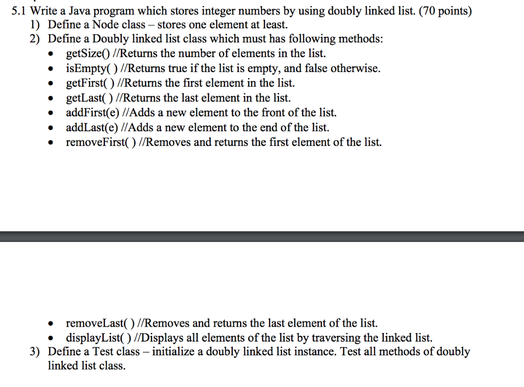 5.1 Write a Java program which stores integer numbers by using