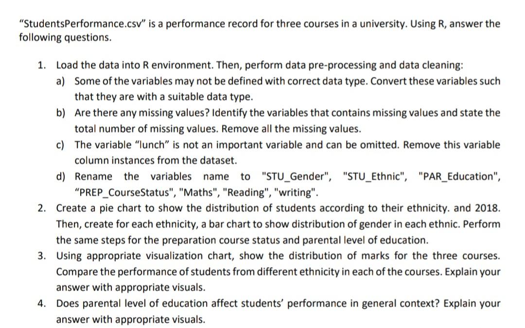  I need help with question 3. USING R PROGRAMMING! AND PLEASE
