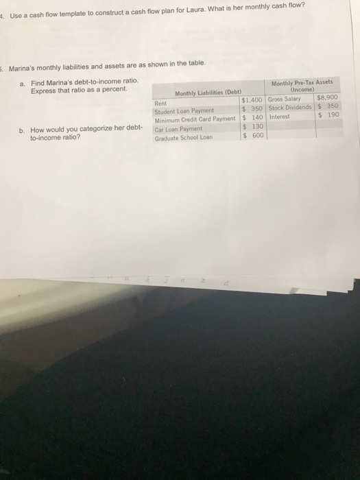  . Use a cash flow template to construct a cash flow