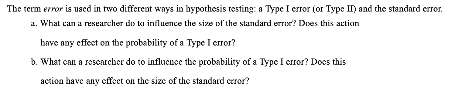  Please help The term error is used in two different ways