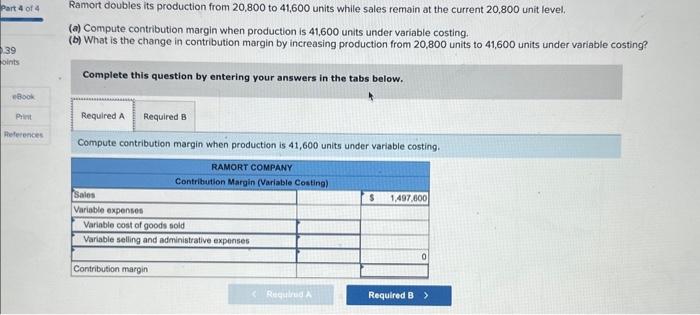 (Algo) [The following information applies to the questions displayed below] Ramort Company