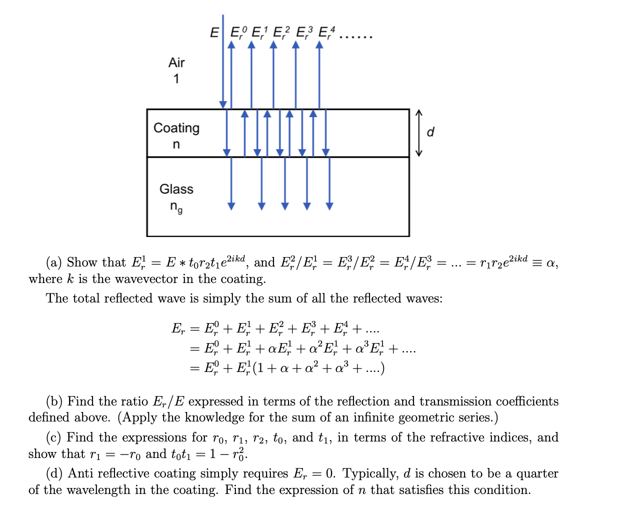  r_0 coefficient at the air side, which means Er0/E = r0;