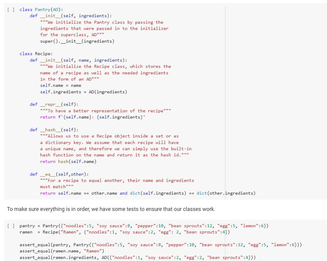 first problem at https://www.chegg.com/homework-help/questions-and-answerseed-help-python-problem-given-codes-problem-q44265386) [] class AD (dict): def __init_(self, *args, **kwargs):