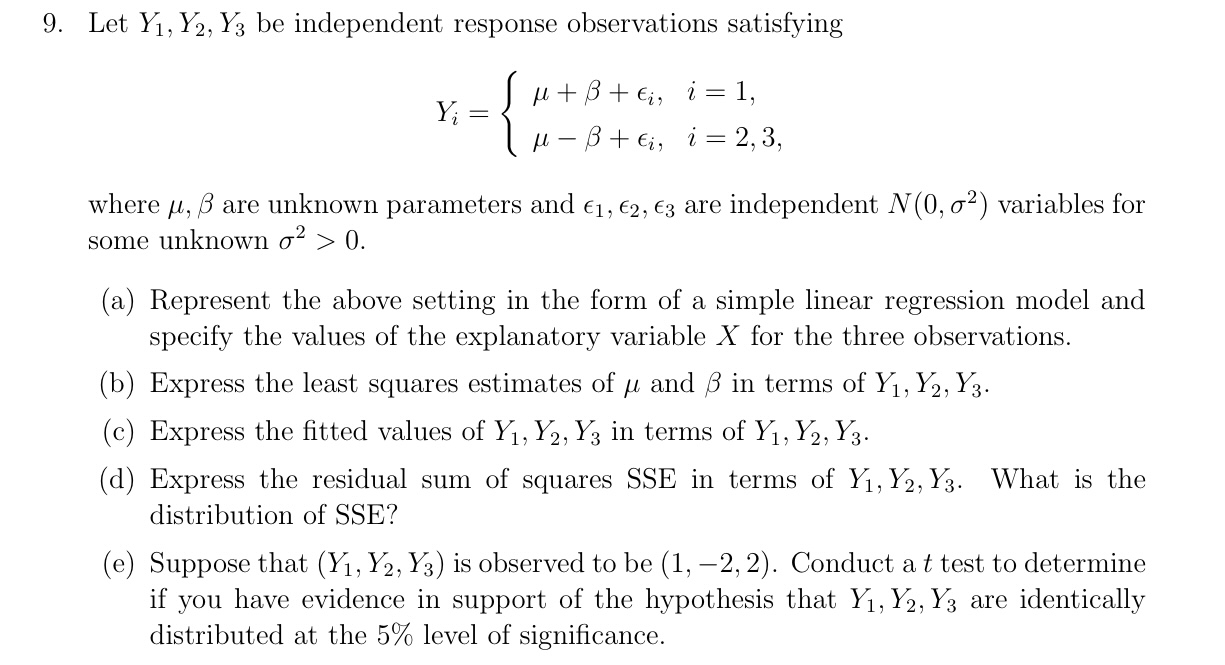 I would like to know how to solve 9 e). I am