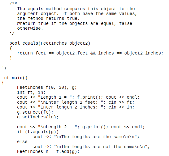 with one data member named total_inches. Re-implement all the class methods so