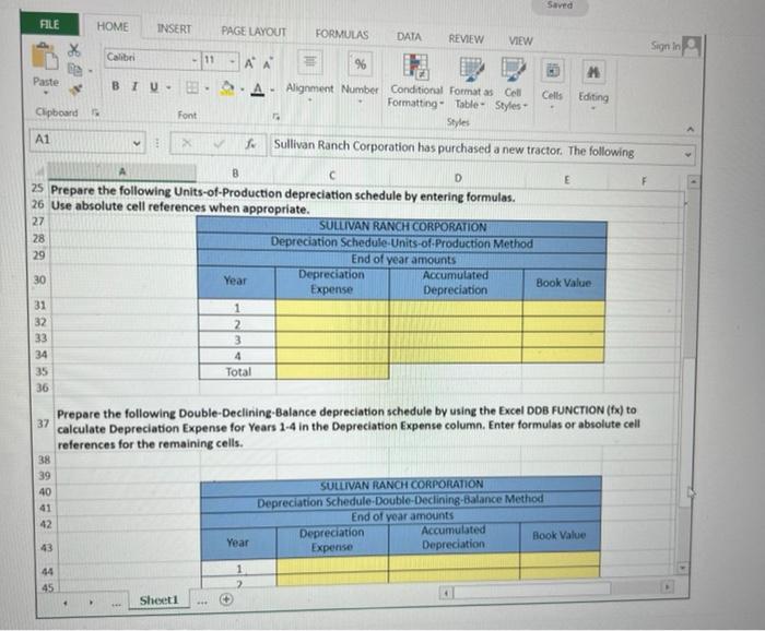 using the excel SLN FUNCTION ( fx ) to calculate the Depreciation