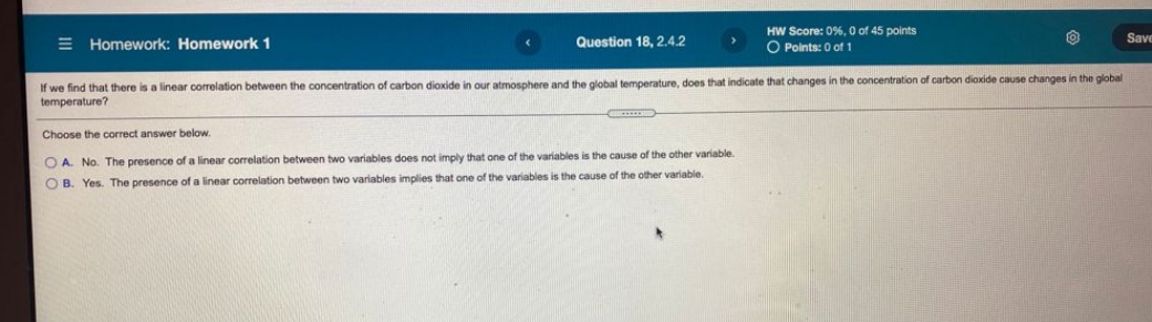 question 18 E Homework: Homework 1 Question 18, 2.4.2 HW Score: 0%,
