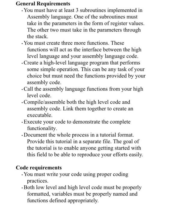  I need C code and assembly code written in 32 bits