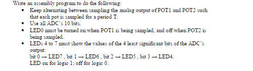  MPLAB software Write an assembly program to do the following and