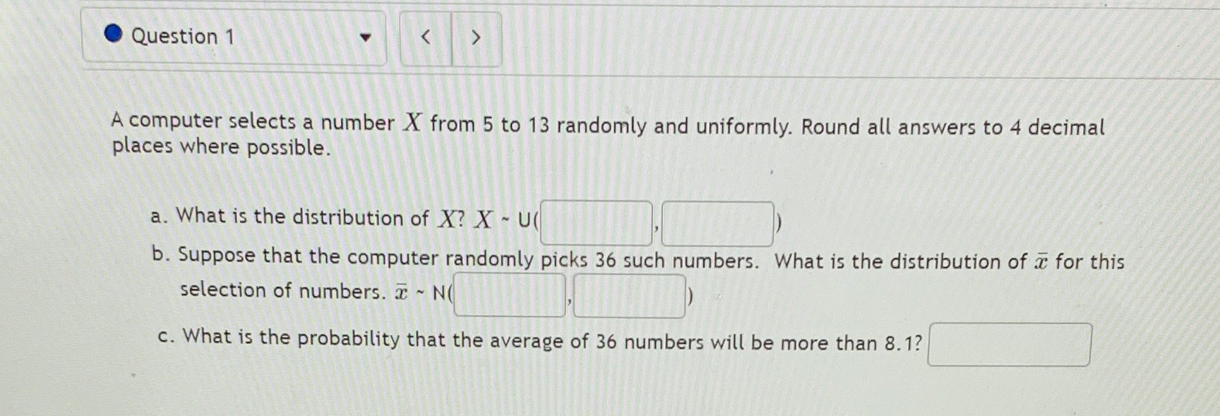 1 uniform Question 1