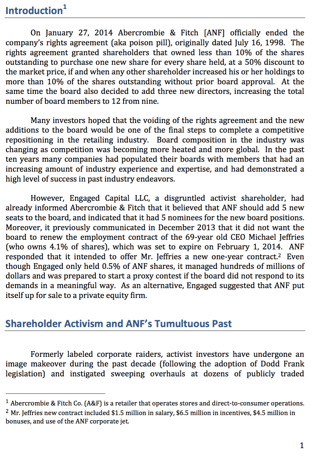 Leverage Buy Out). *Note: This is an extensive case study, so I