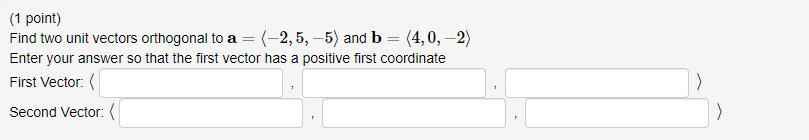 the geometric denition of the not product, are the following dot products