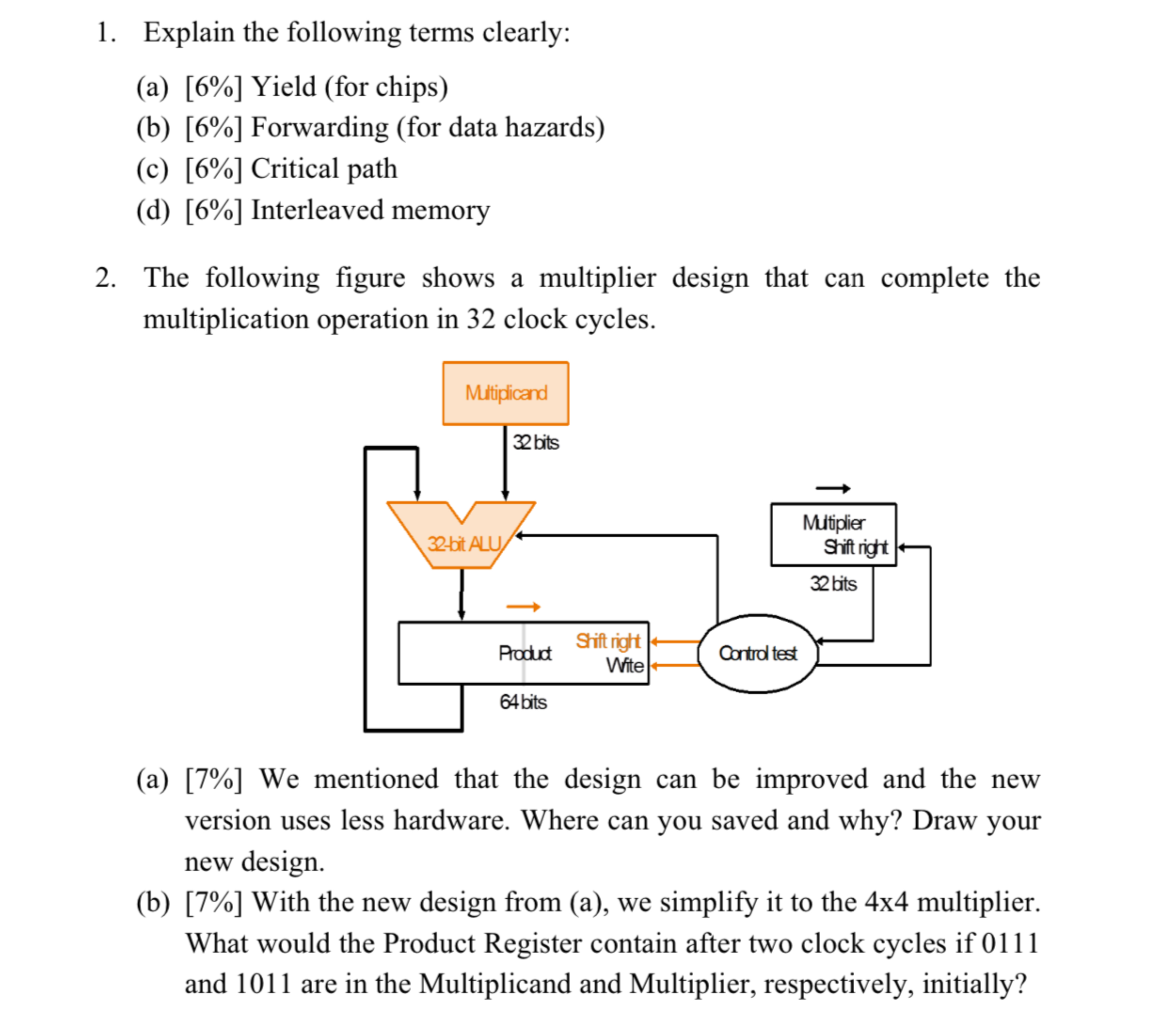  answer Q2 please Explain the following terms clearly: (a)6% Yield (for
