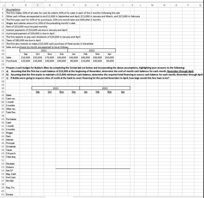  O P Dec D E K M N 7 Assumptions: 8