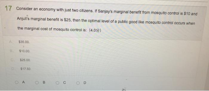 explain just answers is enough 16 Which of the following goods BEST