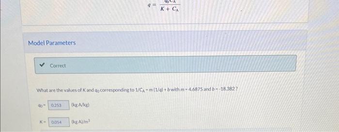 remove an organic contaminant (A) from an aqueous solution using adsorption onto