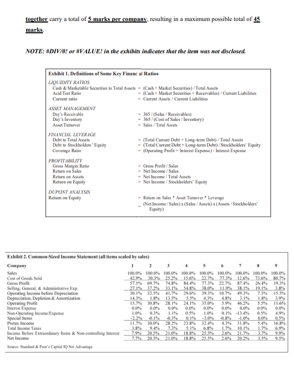 3 & 4) to their respective characteristics outlined below. Please note each