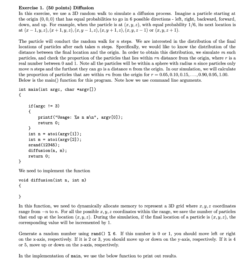 Please code in C language starter code is: #include #include #include //TODO
